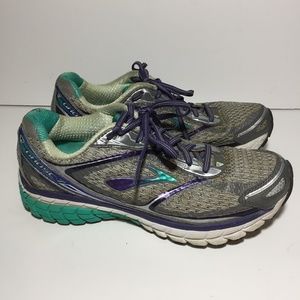 Brooks Ghost 7 Running Shoes Womens Silver Purple